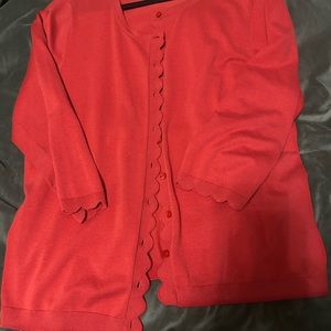 Talbots XL charming cardigan-red